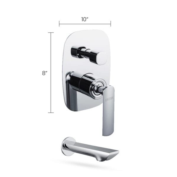 704811 SWISH Paris Shower Mixer 4 Way & Spout - Image 2