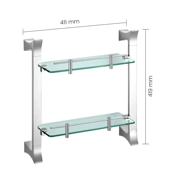 7423 SWISH Double Glass Shelf - Image 2