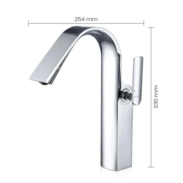 702213 SWISH Paris Long Basin Mixer - Image 2