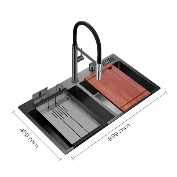 M1836DB SWISH Multifunctional Sink Moonlight Black - Image 2