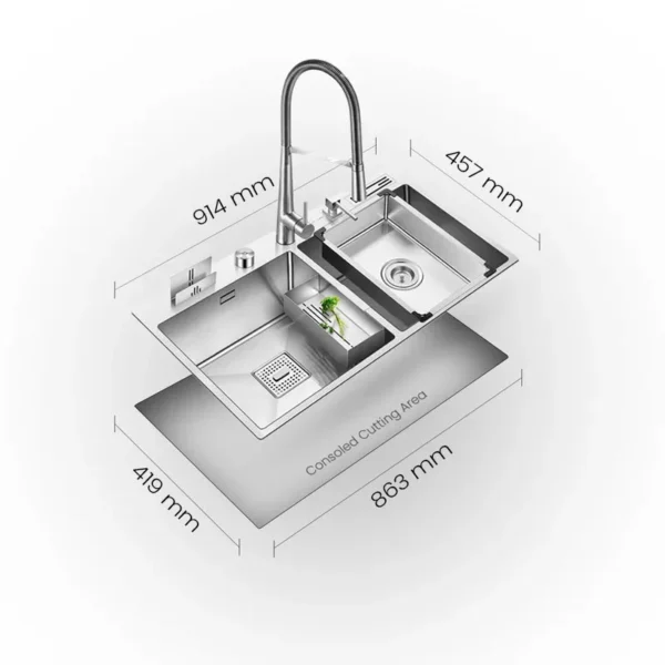 M1836DB SWISH Multifunctional Sink - Image 3