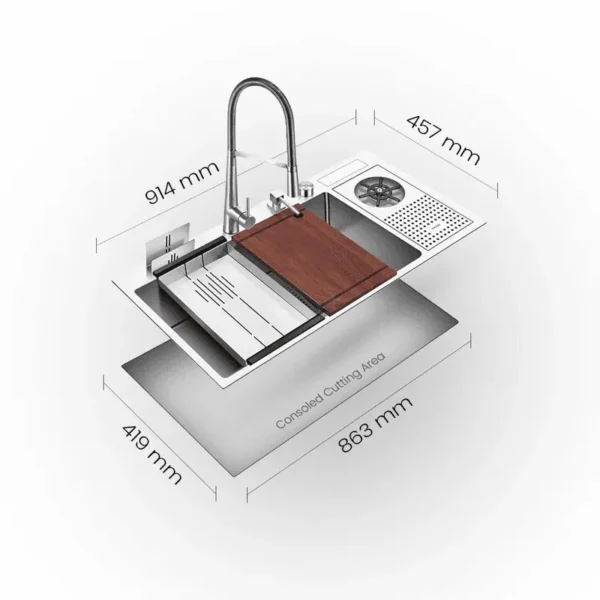 M1836SBST SWISH Multifunctional Sink - Image 3