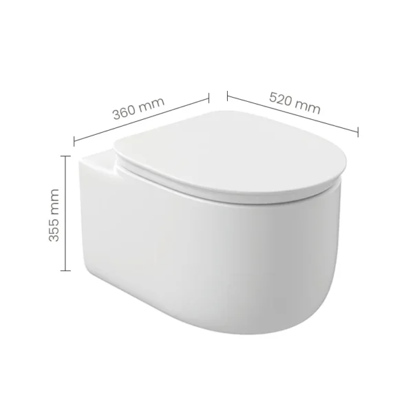WC 0200148-00 SWISH Wall Hung Commode - Image 2