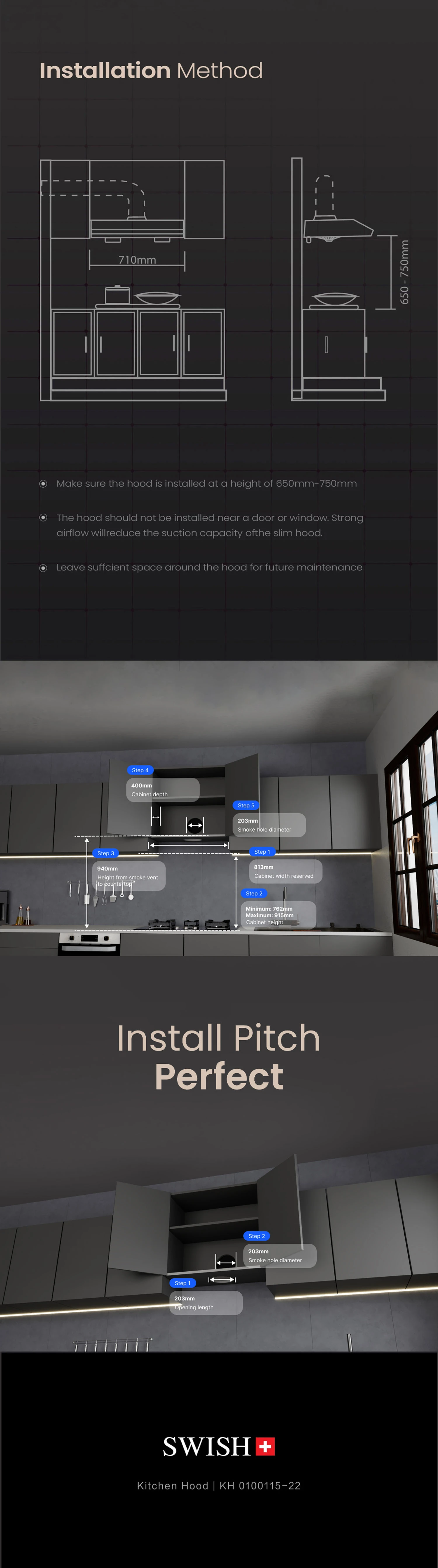 Keen – KH 0100115-22 SWISH Kitchen Hood Storytelling Image