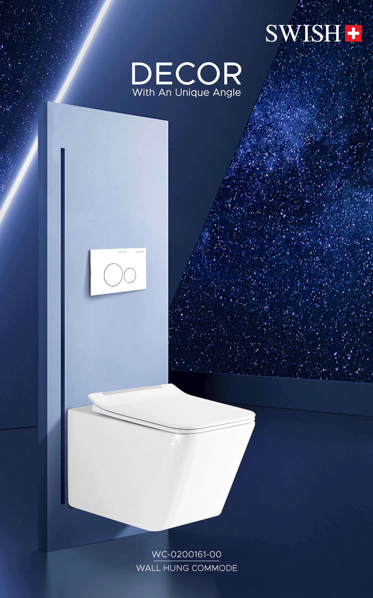 WC 0200161-00 SWISH Wall Hung Commode Storytelling Image