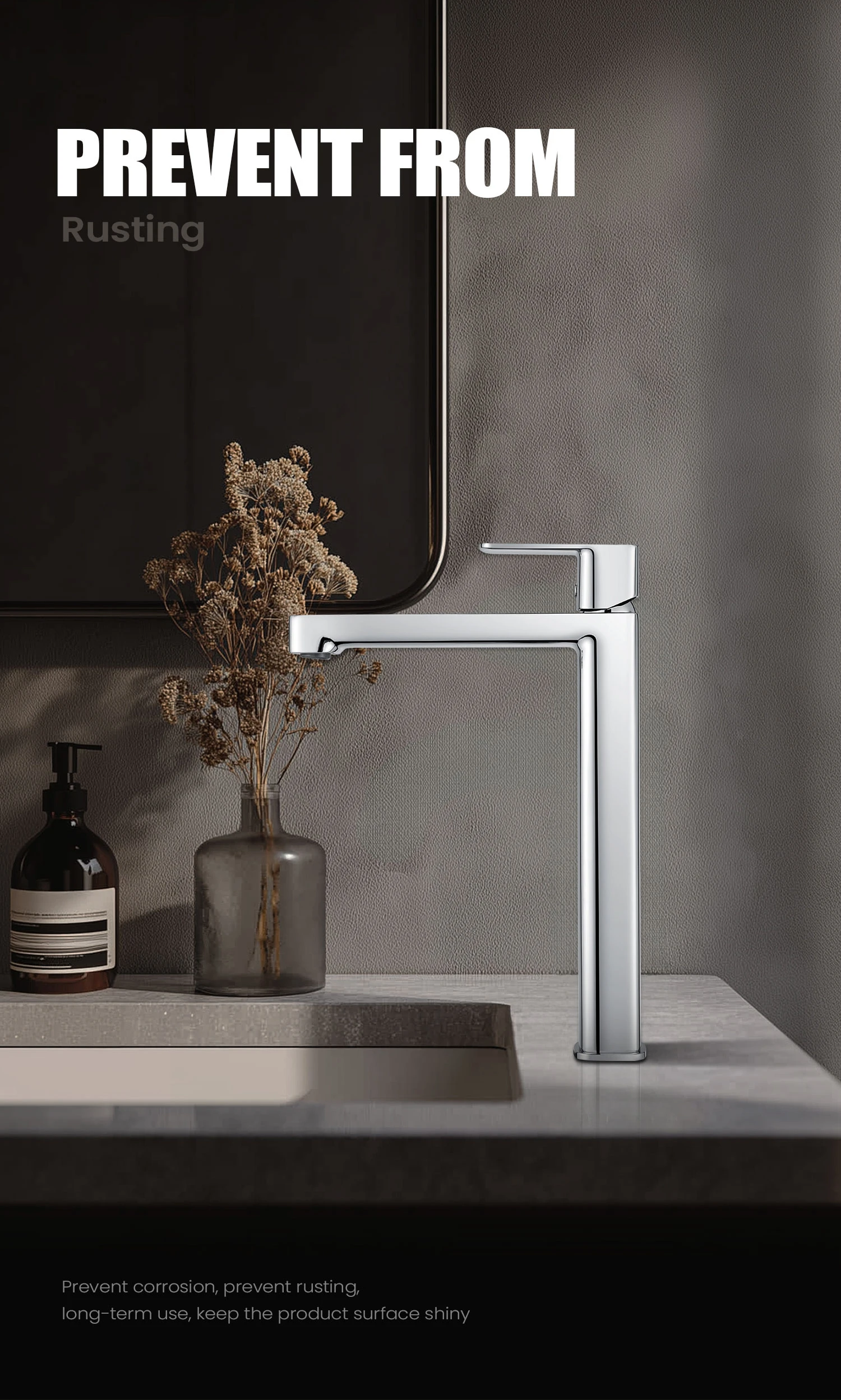 BF 0100137-00 SWISH Long Basin Mixer Storytelling Image