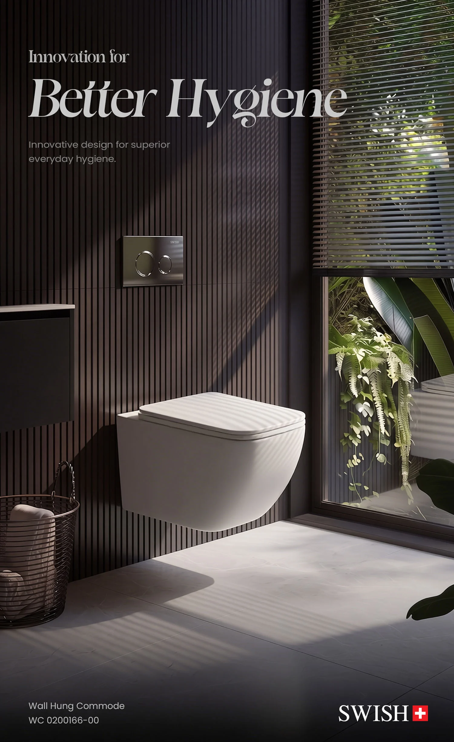 WC 0200166-00 SWISH Wall Hung Commode Storytelling Image