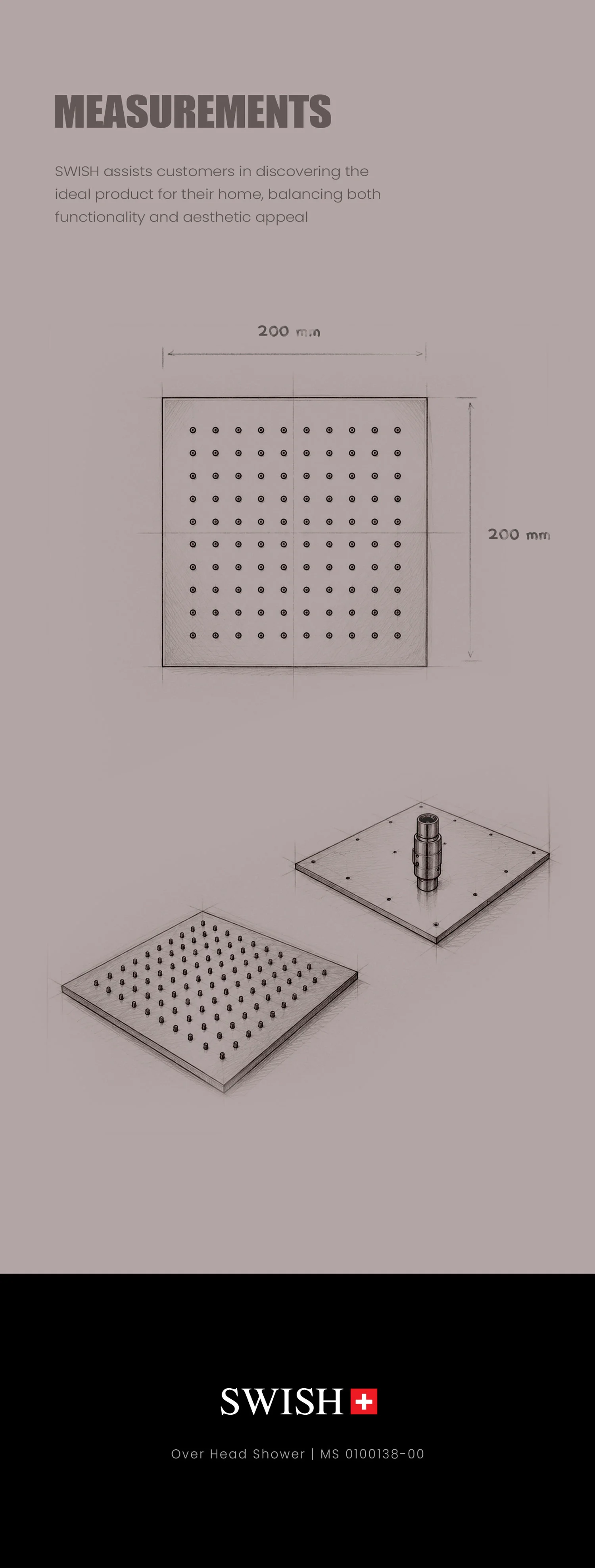 MS 0100138-00 SWISH Overhead Shower Storytelling Image